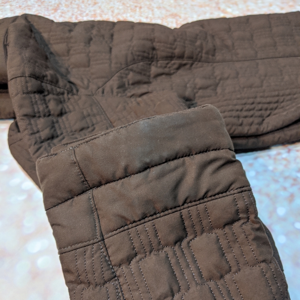 Nike Brown and Pink Quilted Fur Trim Jacket - Picture 8 of 8